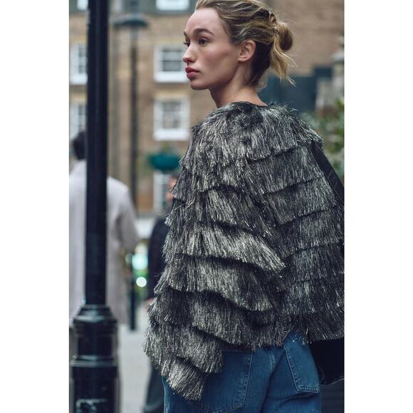 RARE!!! ZARA Fringed Jacket NWT - Picture 12 of 16